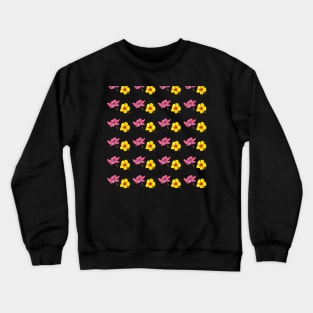 Hibiscus Pattern in Watercolors and a white background Crewneck Sweatshirt